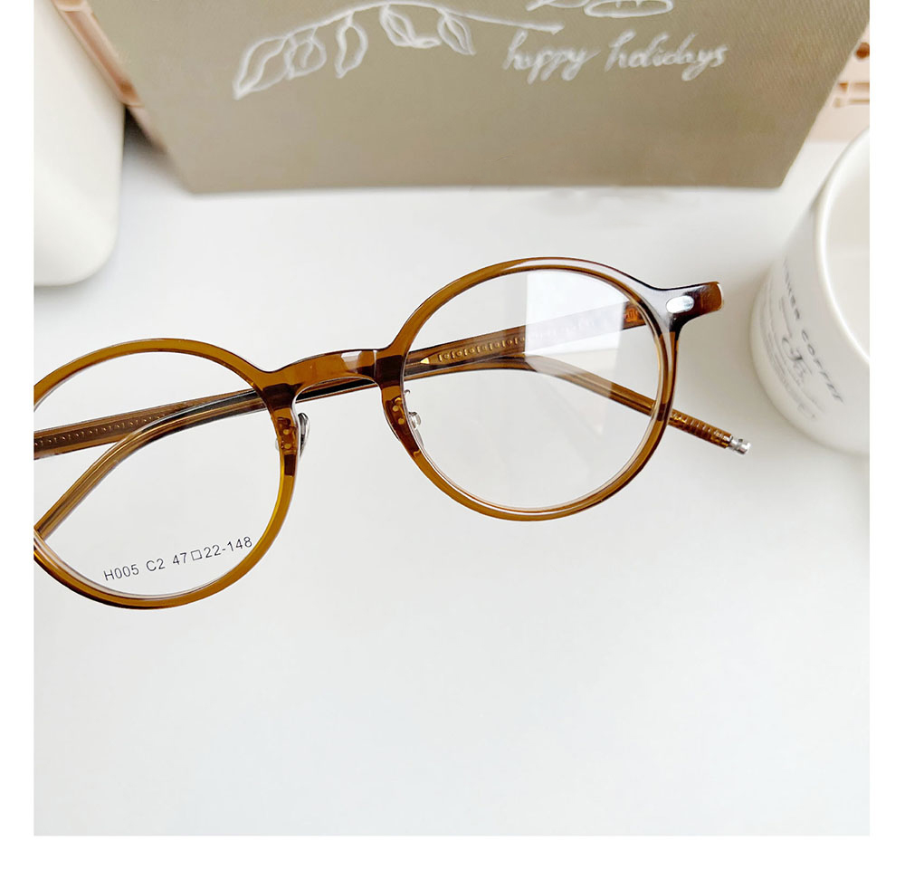 Vintage Fashion Korea - Japanese Vintage Round Acetate Glasses Frame