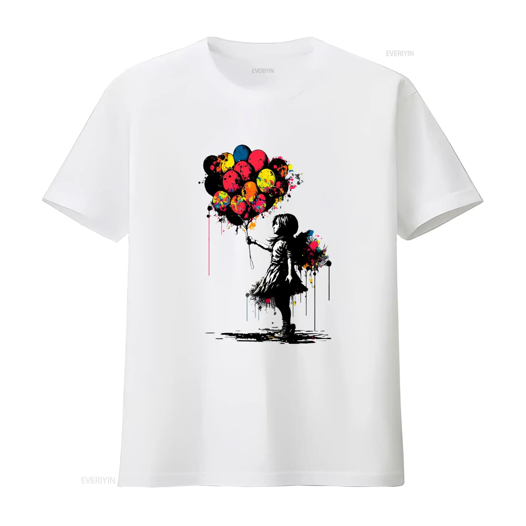 Vintage Fashion Art - Banksy Peace T Shirt Balloon Girl