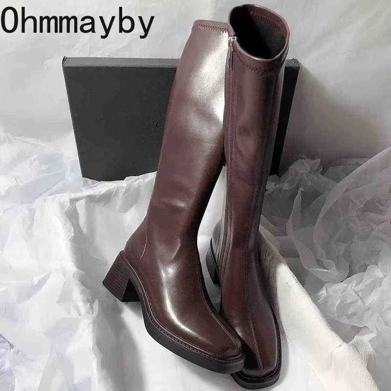 Vintage Fashion Boots - Vintage Thick Heel Women Knee High