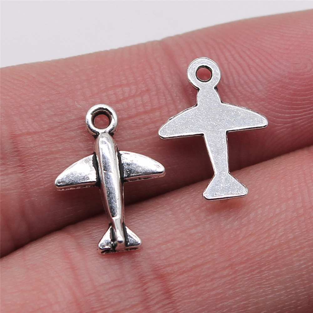 Vintage Fashion Tumblr - 10pcs 11x15mm Antique Silver Color Aircraft