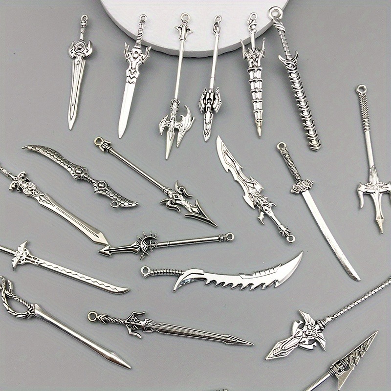 Vintage Fashion Tumblr - Random 10/20pcs Retro Mini Weapon Pendant