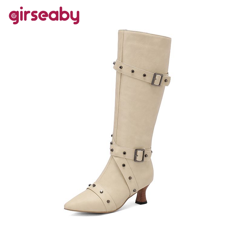 Girseaby Ladies Knee Length Bo - Vintage Fashion Boots 评论和价格
