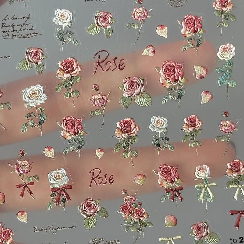 5Pcs Ins Retro Rose Sticker Hi - Vintage Fashion Magazine 评论和价格