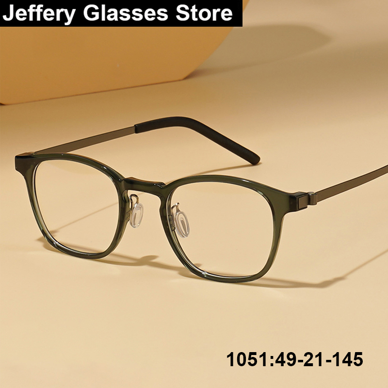 Denmark Square Titanium Acetat - Vintage Fashion Korea 评论和价格