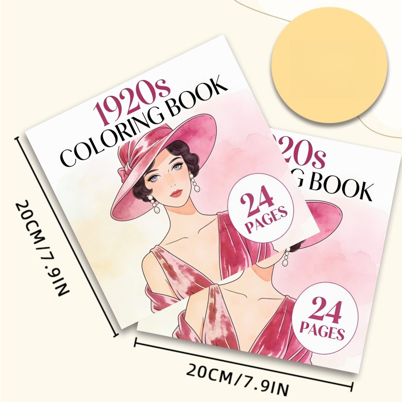 1920s Coloring Book 24 Pages V - Vintage Fashion Coloring Pages 评论和价格
