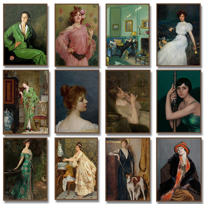 Renaissance Women Portrait Pos - Vintage Fashion Art 评论和价格
