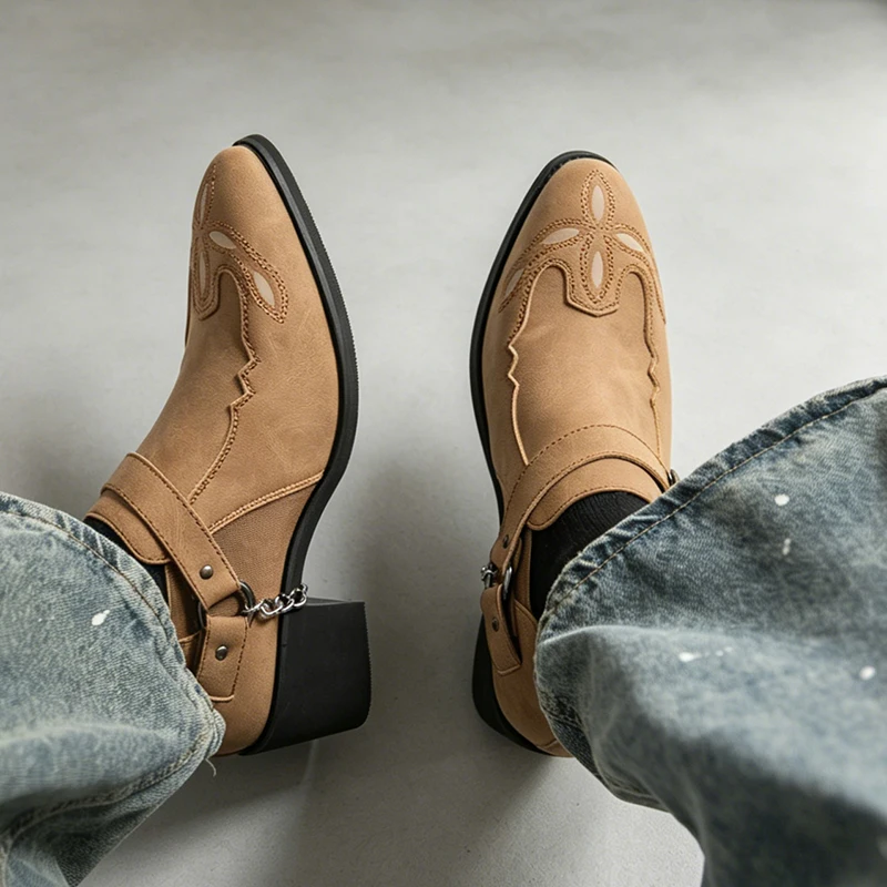 Men's Vintage Cowboy Boots Lea - Vintage Fashion Boots 评论和价格