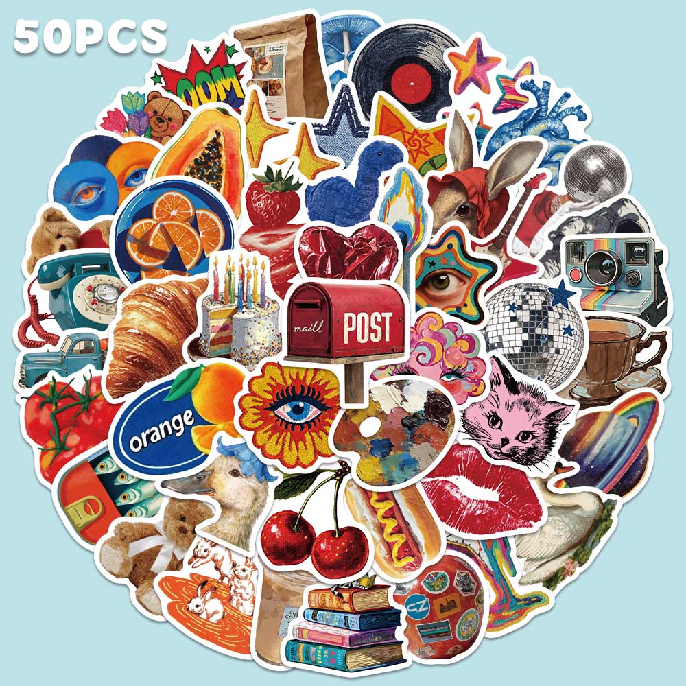50pcs Vintage Y2K Sticker Fash - Vintage Fashion Magazine 评论和价格