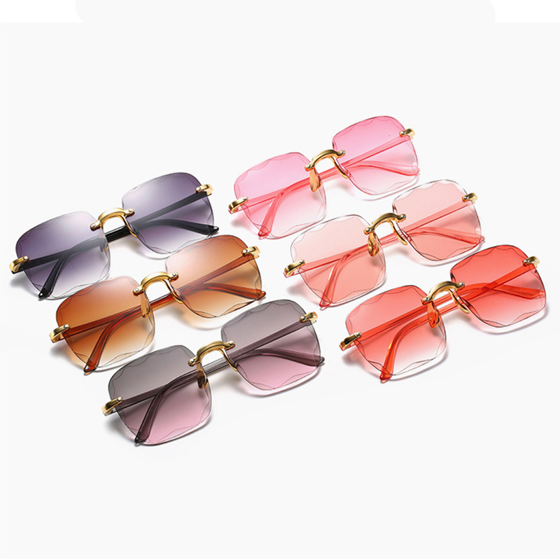 1/3PCS New Rimless Women's Sun - Vintage Outdoor Fashion 评论和价格
