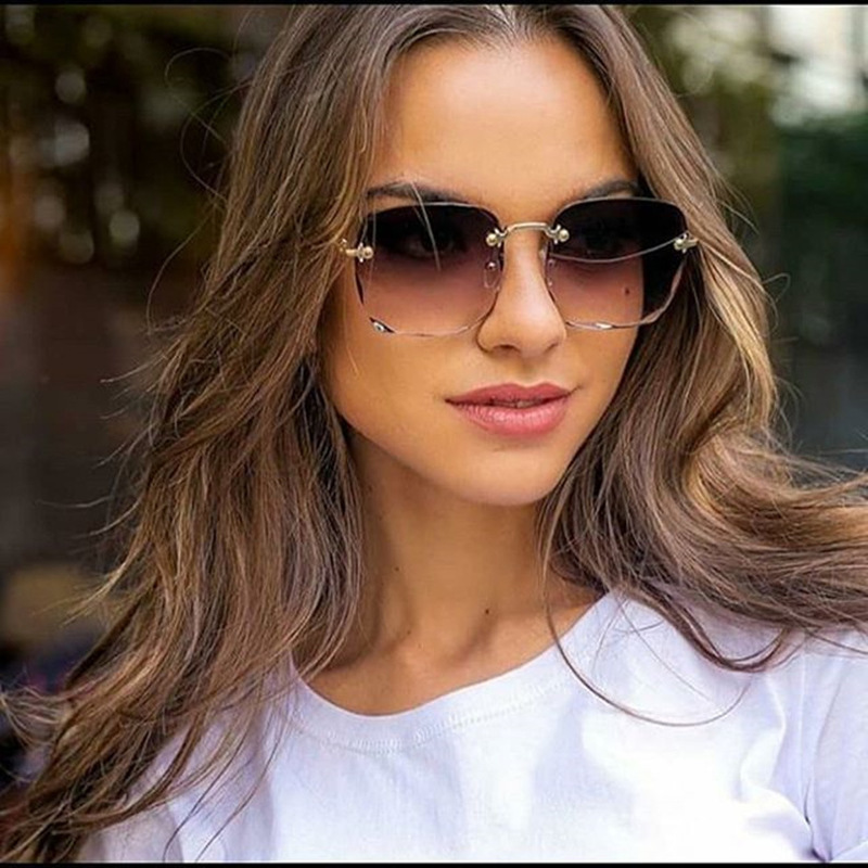 1/3PCS New Rimless Women's Sun - Vintage Outdoor Fashion 评论和价格