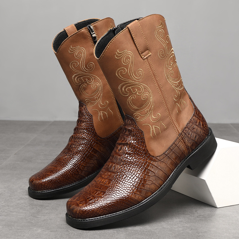Men's Wide Width Tall Cowboy B - Vintage Fashion Boots 评论和价格
