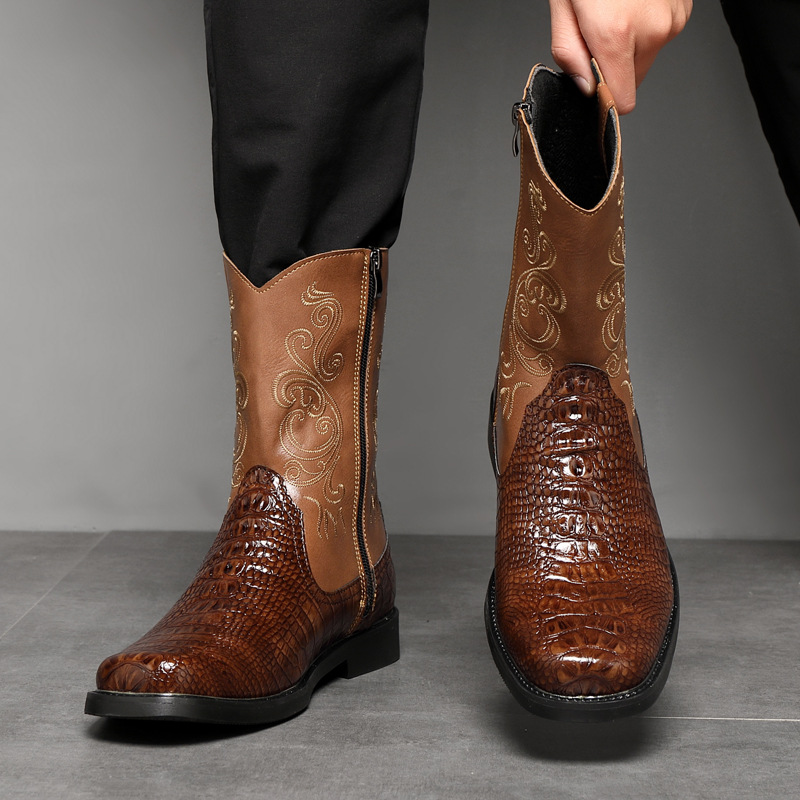 Men's Wide Width Tall Cowboy B - Vintage Fashion Boots 评论和价格