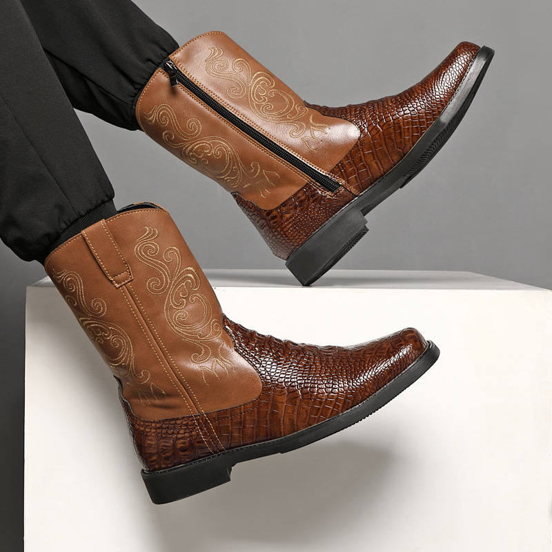 Men's Wide Width Tall Cowboy B - Vintage Fashion Boots 评论和价格
