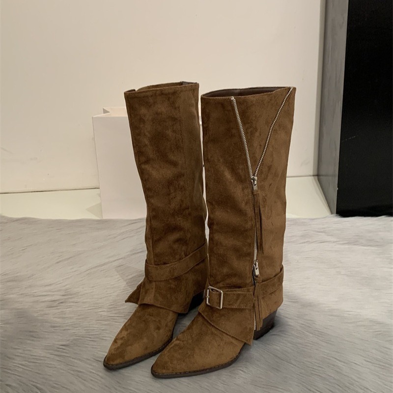Women's Boots Vintage Suede Le - Vintage Fashion Boots 评论和价格