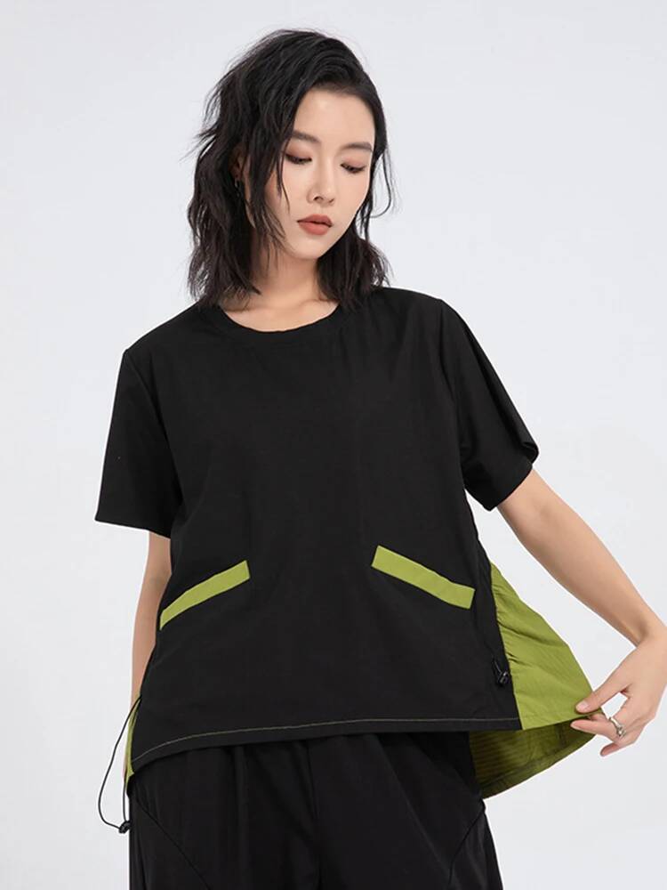 Green Color-block Women Back L - Vintage Fashion Build 评论和价格